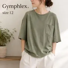 Gymphlex ジムフレックス ポケットTシャツ カーキ 12 綿100％のサムネイル
