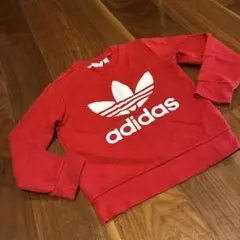 adidas トレフォイルロゴ トレーナー レッド 130のサムネイル