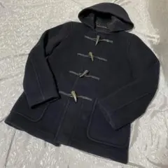 美品 ロンドントラディション ショート丈 ダッフルコート チェック裏地 紺 34