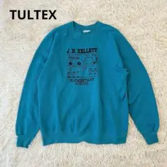 【USA製 TULTEX 】古着スウェット　トレーナー ブルー系【M-L】