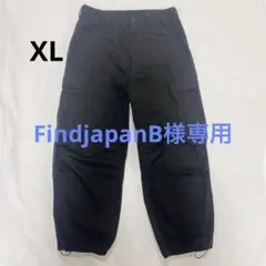 GU黒 ワイドシルエットカーゴパンツ メンズXLサイズ