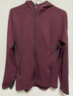 adidas フルジップスウェットフーディー　ワインカラー