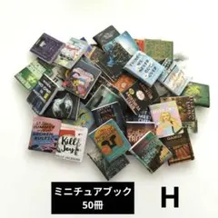 【ミニチュアブック】 50冊セット ドールハウス用 豆本　H