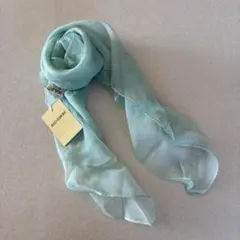 新品未使用■ベルヴェデール■シルクスカーフ■レディース婦人■日本製■水色