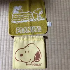 PEANUTS スヌーピー ハンカチと巾着袋