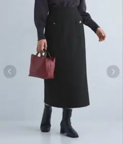 green label relaxing パッチポケット Iラインタイトスカート