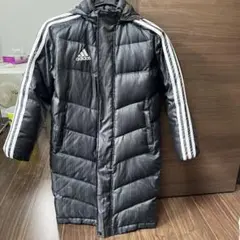 adidas ブラック ベンチコート 130 XS