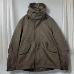 グリーンレーベル M 厚手フード付モッズコート カーキ系 防寒 厚手アウター