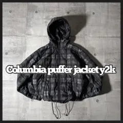 Columbia Ombre Check puffer jacket y2k
