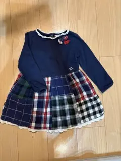 ワンピース 100cm チェック柄　ミキハウス