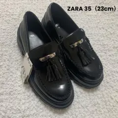 ZARA 厚底ローファー　黒　ブラック