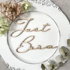 【SALE】木製 レターバナー Just Born / A タイプ