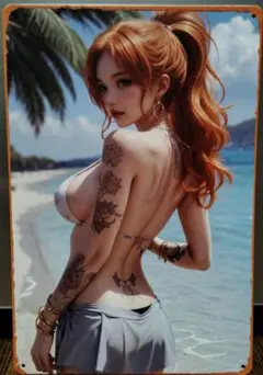 【メタルサイン・ブリキ看板】ブロンド　セクシー　アメリカン