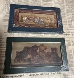 カントリー ビンテージ 木製テディベア