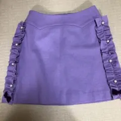 シャーリーテンプル　パープル フリル タイトスカート　S しなこちゃん