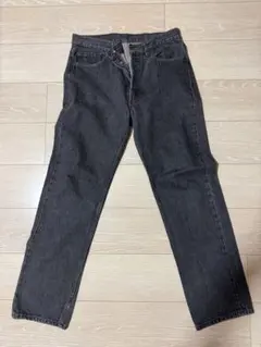 Levi's ブラックデニム ストレートパンツ 先染め w32 l30