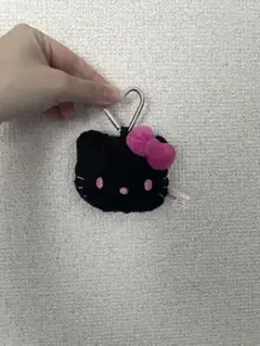 アイラブハローキ マスコットホルダー カオ ブラック