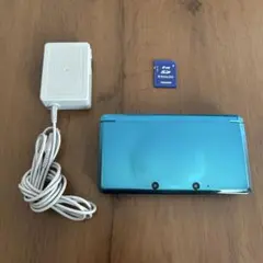 Nintendo3DS アクアブルー(充電器、SDカード付き)