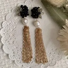 粒つぶビーズ チェーンタッセル