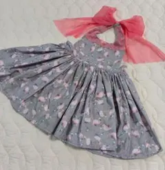 マールマール フラミンゴ柄お食事エプロン