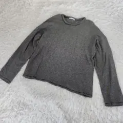 ZARA ザラ ロンT ボーダー メンズ M グレー ブラック 長袖 Tシャツ