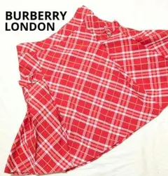 バーバリー BURBERRY ノバチェック スカート フレア ミニ 赤 y2k