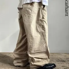極太 carhartt バギーペインターパンツ ベージュ W38L30