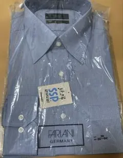 FARANI 綿100% チェック柄 長袖ワイシャツ 39