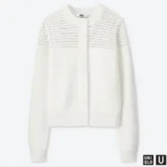 ユニクロ、ユニクロU、メッシュクルーネックカーディガン