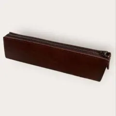 イタリア製【Natural tanned leather】ペンケース 焦げ茶 - メルカリ