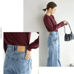 しまむら 田中里奈 mysacloset ワイドフレアデニム 61