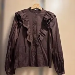 マウジー　SHOULDER RUFFLE ブラウス　フリルブラウス　フリーサイズ