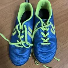 hummel 室内用サッカーシューズ 青/緑