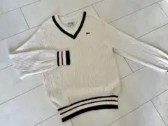 LACOSTE チルデンニットVネック ホワイト