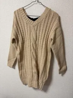 CECILMCBEE ニットワンピース　ベージュ