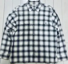 RADIALL オンブレチェックシャツ L ブラック グレー