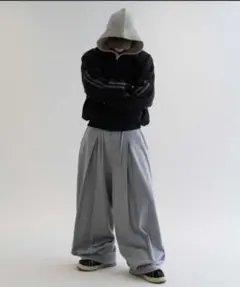 【EPNK】バーティカルタックスウェットパンツ