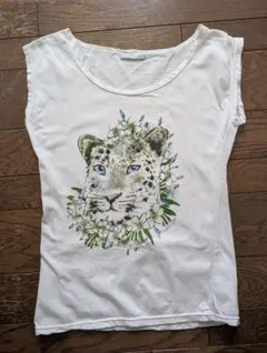 雑誌付録　PAUL&JOE ELLE ヒョウの顔デザイン Tシャツのサムネイル