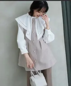 ルイルエブティック　カラーツイードジレ＆スリムストレートパンツセットアップ　M