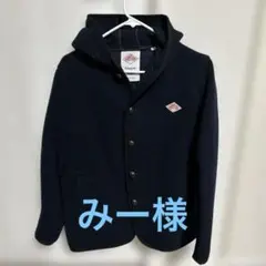 DANTON フード付きネイビーコート 36