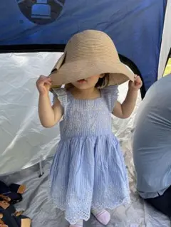 baby GAP 水色 フリル ワンピース 18-24ヶ月