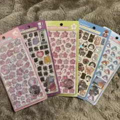 ボンボンドロップシール　和柄　5点セット