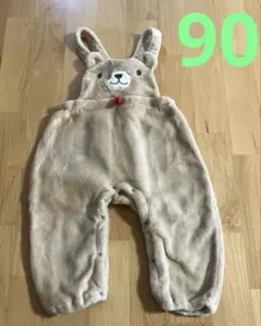 くまデザイン フリースオーバーオール 90