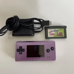【動作確認済】ゲームボーイアドバンスミクロパープル　ACアダプター付　ソフト付
