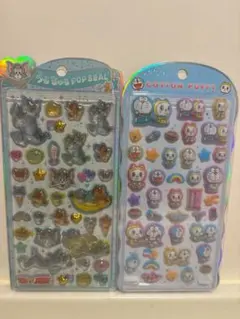 【正規品】トムとジェリー&ドラえもん うるちゅるコットンシール2シートセット