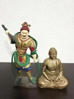 和の心 仏像コレクション 2体セット 金剛力士像(極彩色) 釈迦如来(金色)のサムネイル