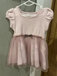 petit main フリル付きワンピース 80サイズ ピンク