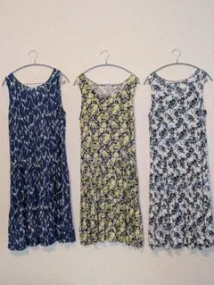 ユニクロ Joy of Print フレアワンピース L　３枚セット