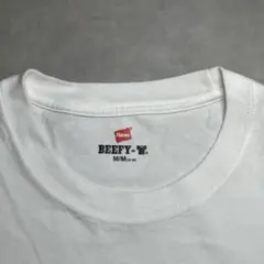 Hanes BEEFY-T 白Tシャツ M ヘビーウェイト ビーフィーのサムネイル