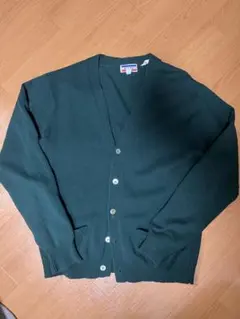 BEAMS ダークグリーン カーディガン Lサイズ